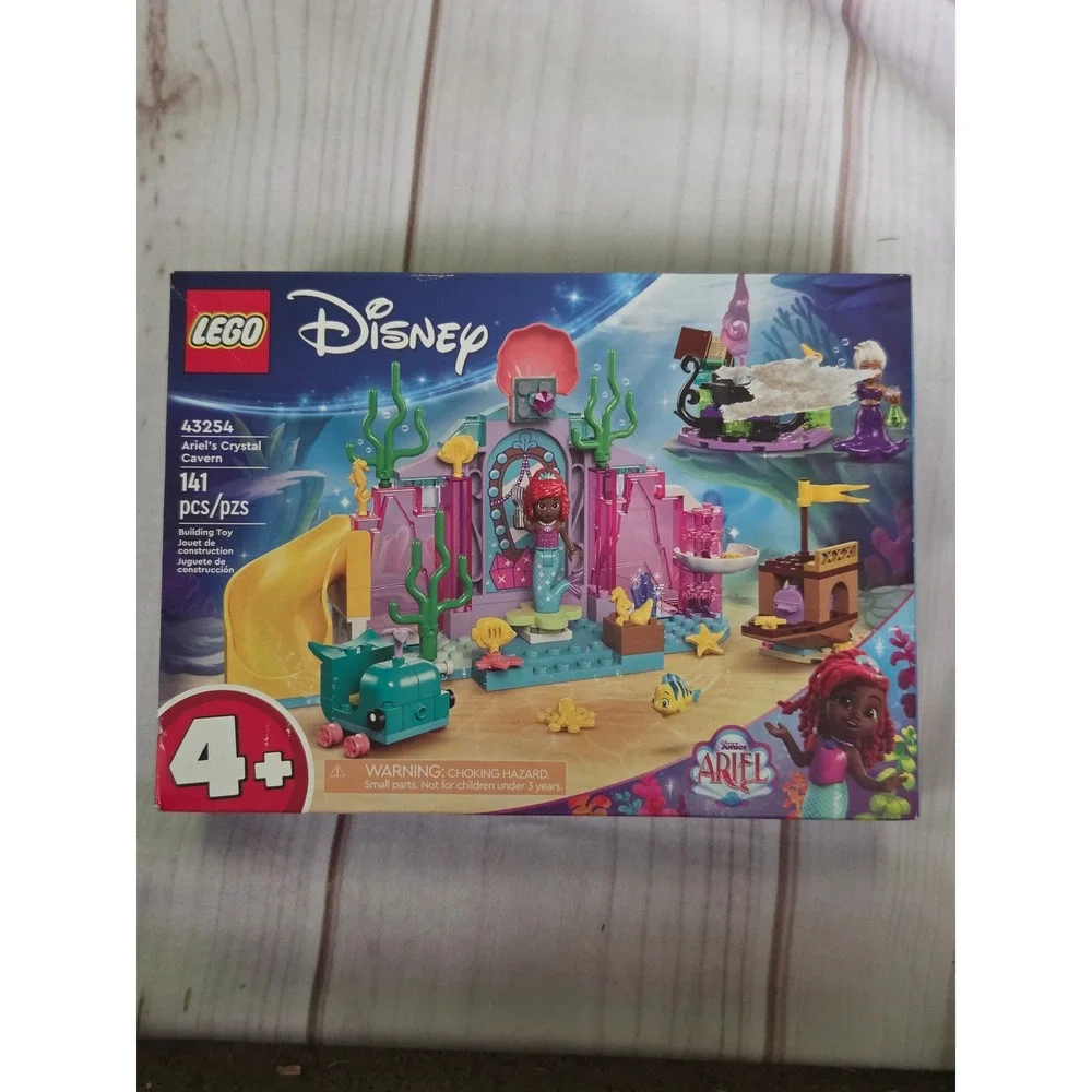 LEGO Disney Princess Ariels Crystal Cavern 43254 Ariel Ursula Flounder 141 Pcs